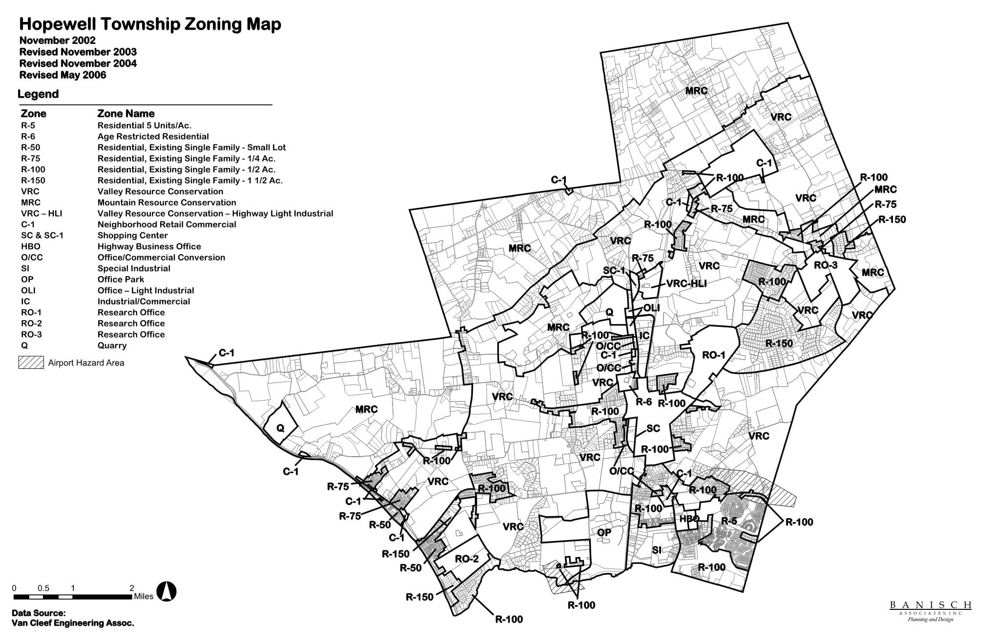 A Guide To Bulk And Use Variances In New Jersey Douglas R Schotland   Hopewell Township Zoning Map 